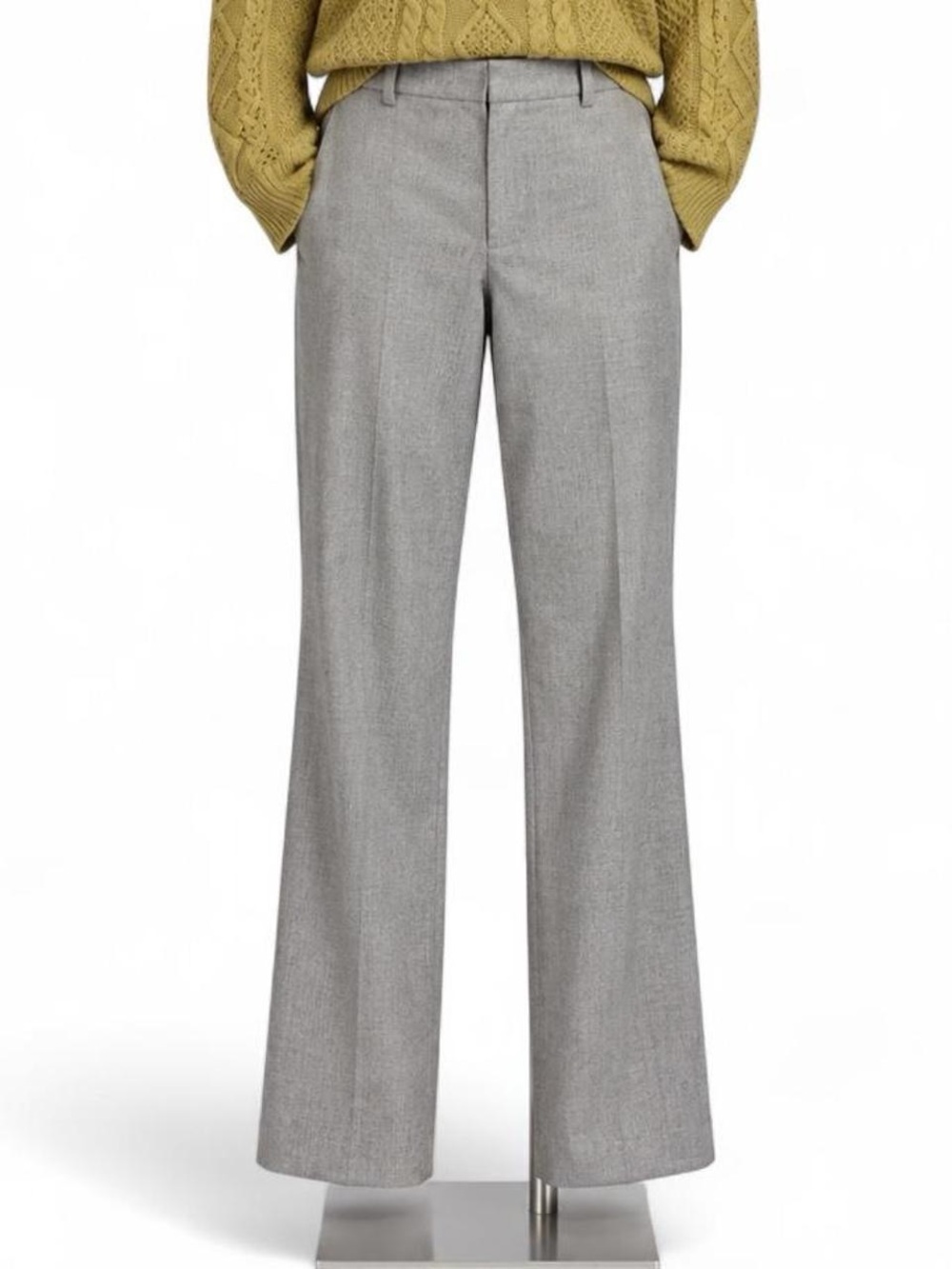 Calvin Klein Dress Pants Gray Tweed Wool Trousers Women’s Size 10 Classic Preppy